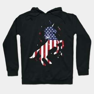 Americorn Unicorn 4th of July Hoodie